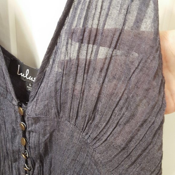 NWT Lulu's Catamaran Denim Blue Tank Top - Picture 3 of 8